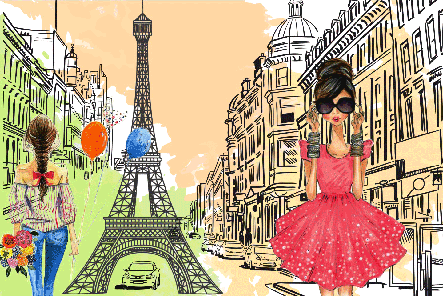 Paris Theme Birthday Banners - Paris Theme Birthday Banner For Girls 6x4 Feet