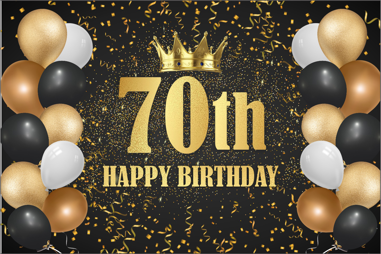 Birthday Banners - 70th Birthday Banner 6X4 Feet