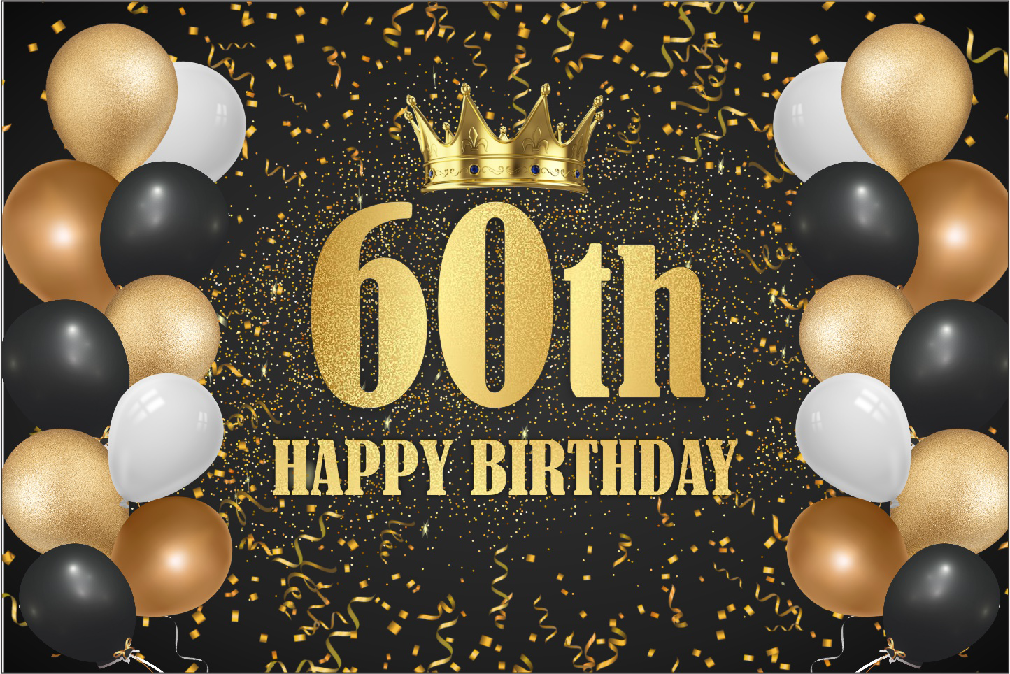 Birthday Banners - 60th Birthday Banner 6X4 Feet