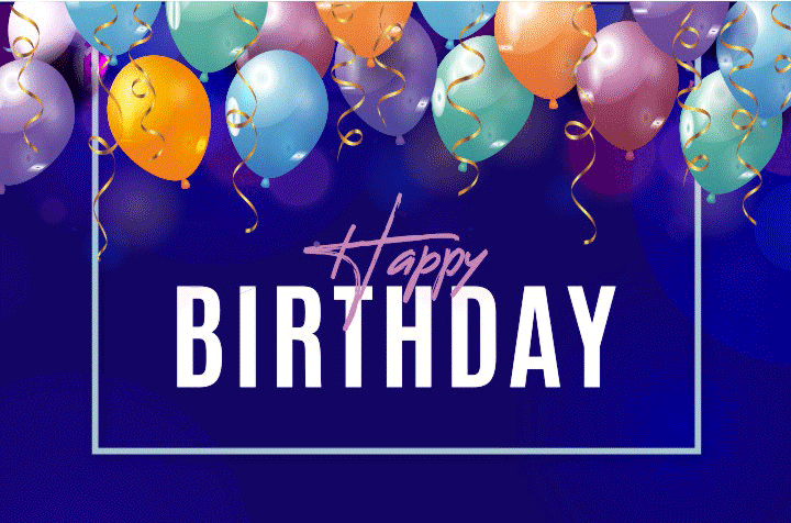 Birthday Banners - Birthday Blue Banner 6X4 Feet