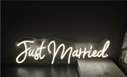 Neon Lights - Just Married Neon Light
