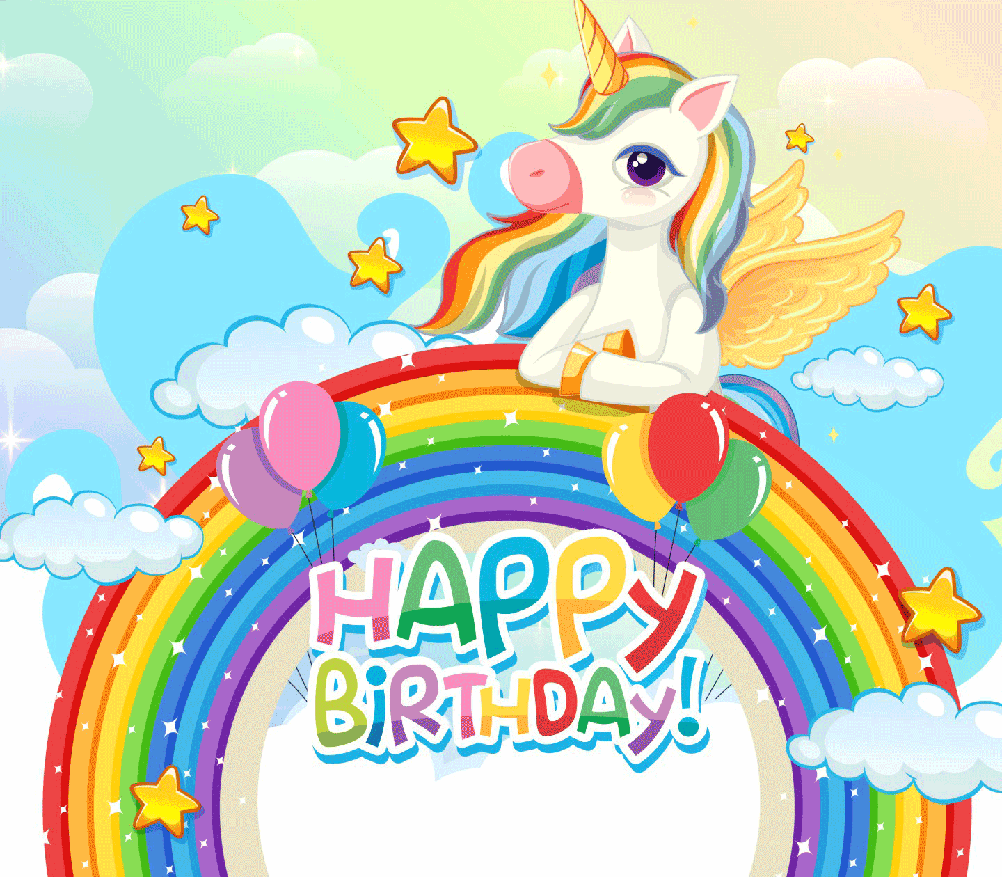 Rainbow Theme - Rainbow Theme Birthday Banner 8X7 Feet