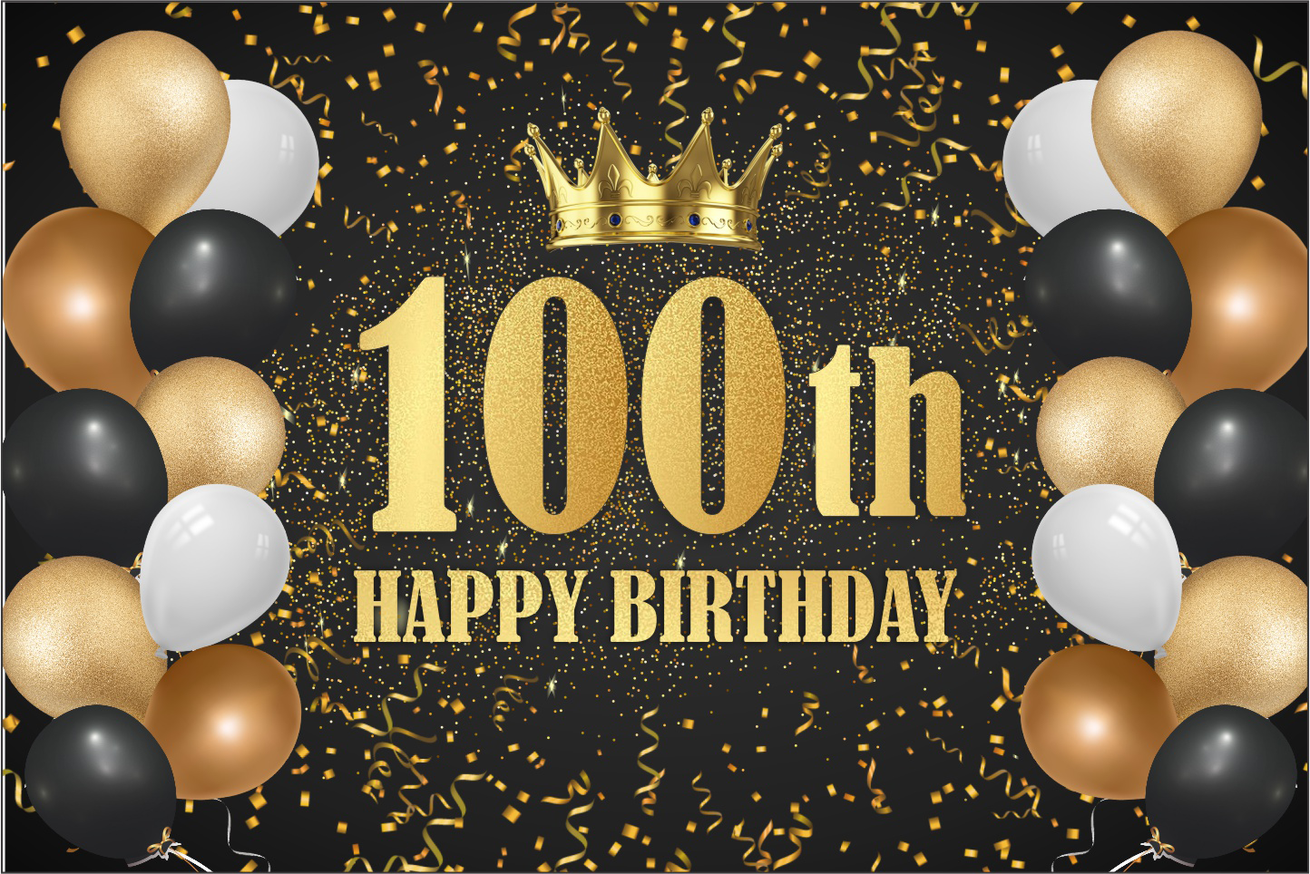 Birthday Banners - 100th Birthday Banner 6X4 Feet