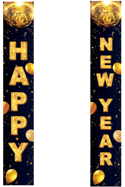 New Year Party Banners - Happy New Year Banners 1X6 Feet
