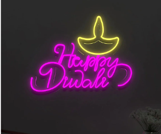 Neon Lights - Happy Diwali  Neon Sign LED Light