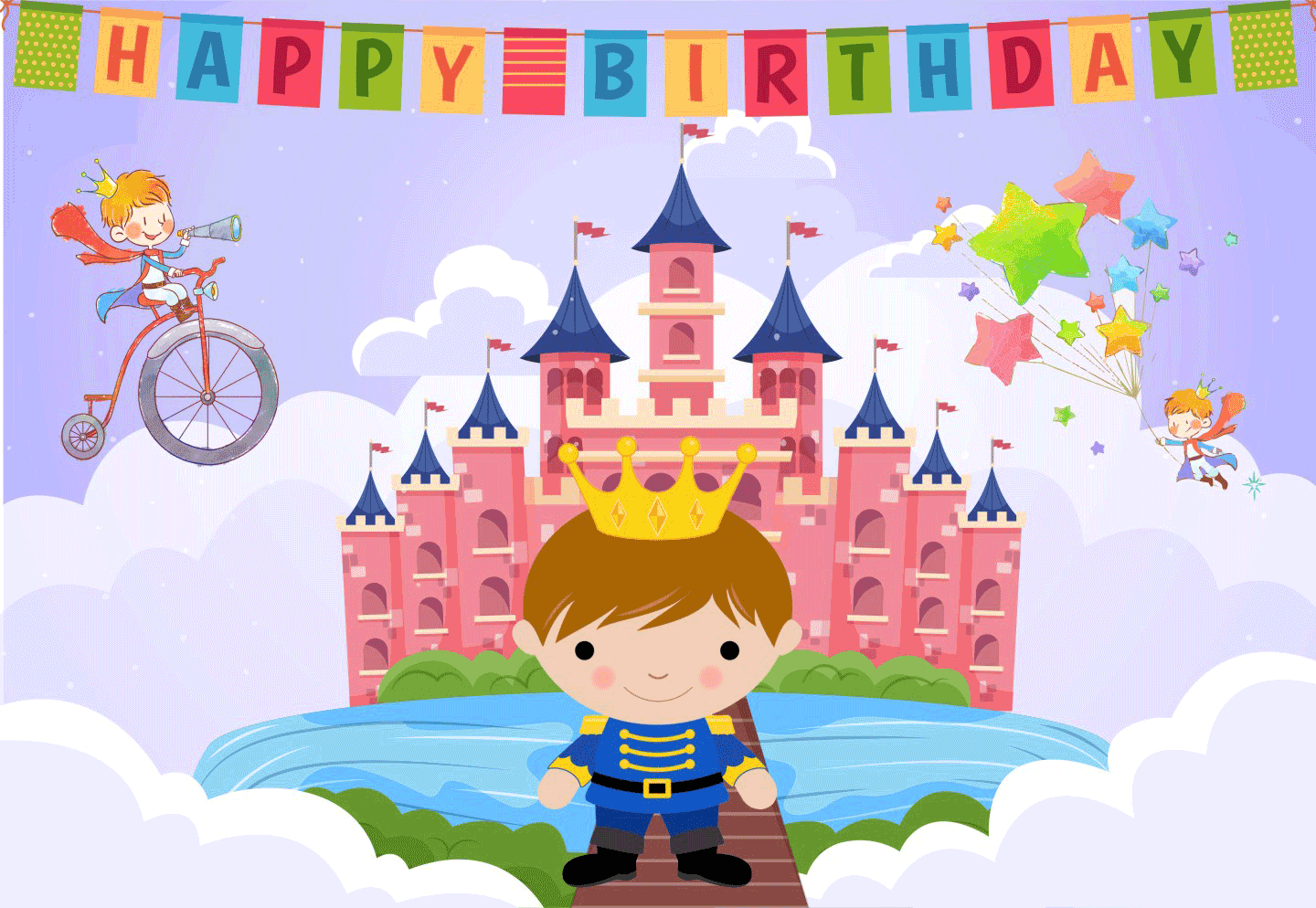 Prince Theme - Prince Theme Birthday Banner 6x4 Feet