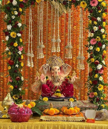 Festival Decoration - Colorful Flower Setup decor