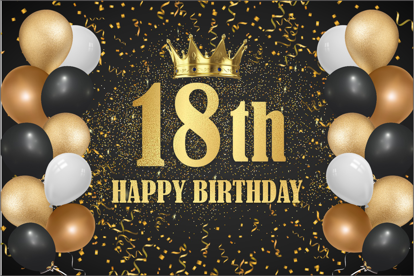 Birthday Banners - 18th Birthday Banner 6X4 Feet