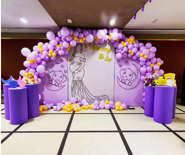 Baby Shower Decor - Purple Theme Baby Shower Decoration