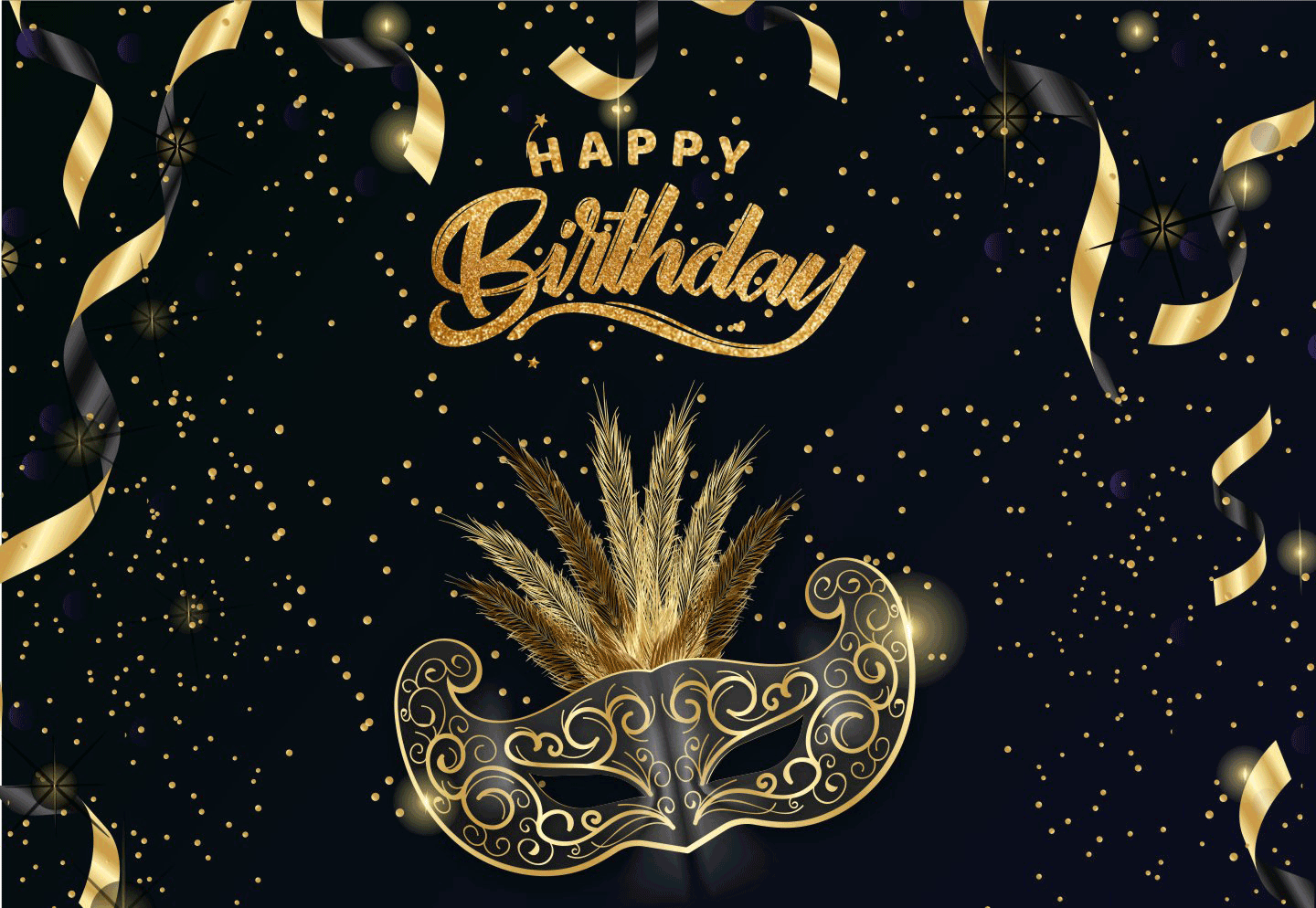 Masquerade Theme Happy Birthday Banners - Masquerade Theme Birthday Banner 6X4 Feet
