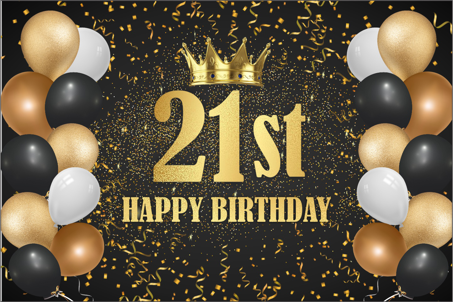 Birthday Banners - 21st Birthday Banner 6X4 Feet