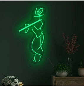 Neon Lights - Lord Krishna Playing with Flute Neon Sign LED Light