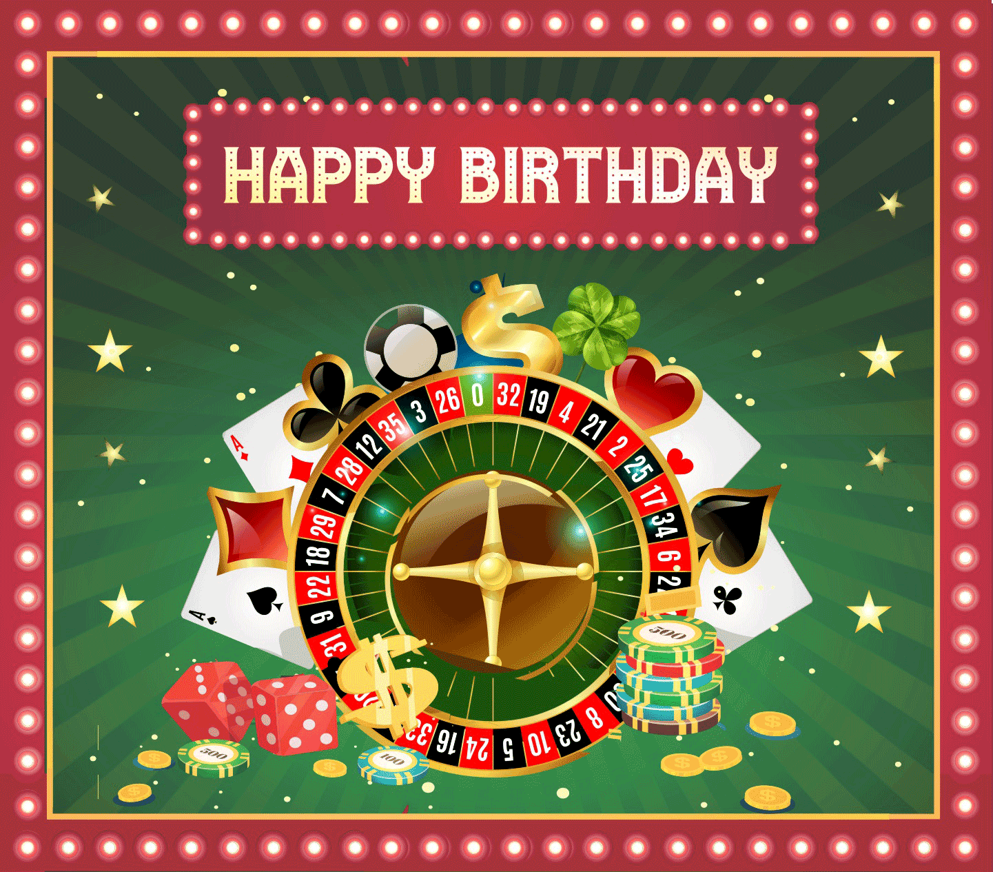 Casino Theme Birthday Banners - Cards Theme Birthday Banner 8X7 Feet