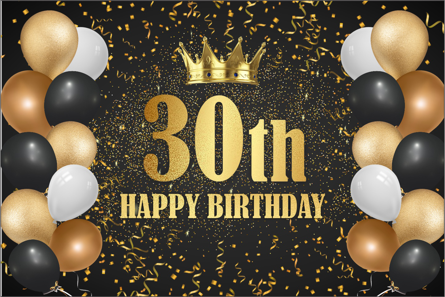 Birthday Banners - 30th Birthday Banner 6X4 Feet