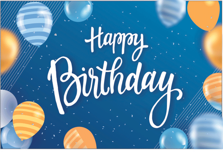 Birthday Banners - Birthday Light Blue Banner 6X4 Feet