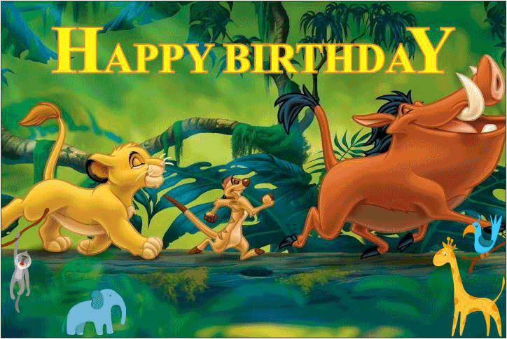 Simba Theme Birthday Banners - Simba Birthday Banner 6X4 Feet