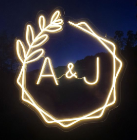 Neon Lights - Initials Neon Sign for couples  neon Sign Light
