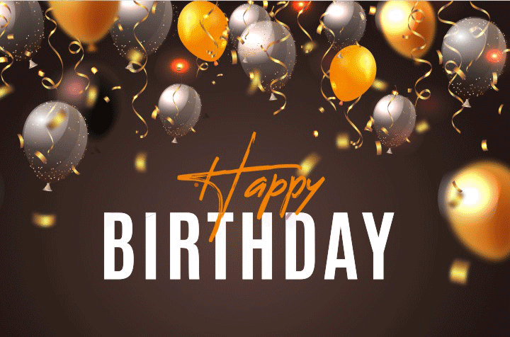 Birthday Banners - Birthday Dark Brown Banner 6X4 Feet